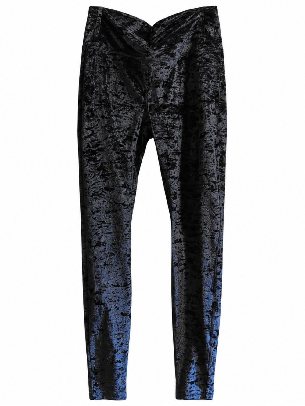 Lululemon Black Crushed Velvet Leggings Women’s Size 10 High Rise Yoga Pants